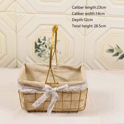 Gold cloth lining rectangular