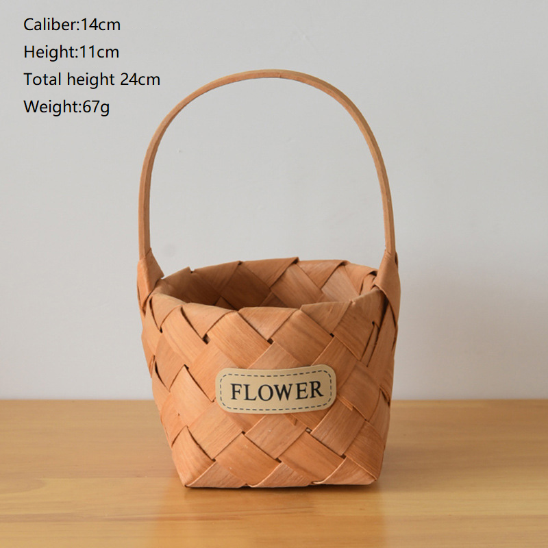 Wood Piece round Mouth Square Bottom