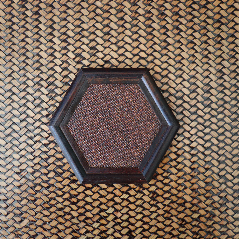 Purple Bamboo Hexagonal Vine Noodle Coaster