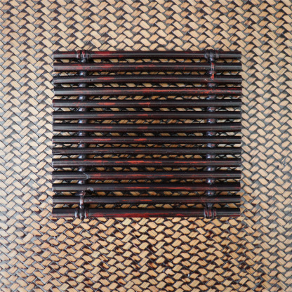 Bamboo Rafts Used As Coasters