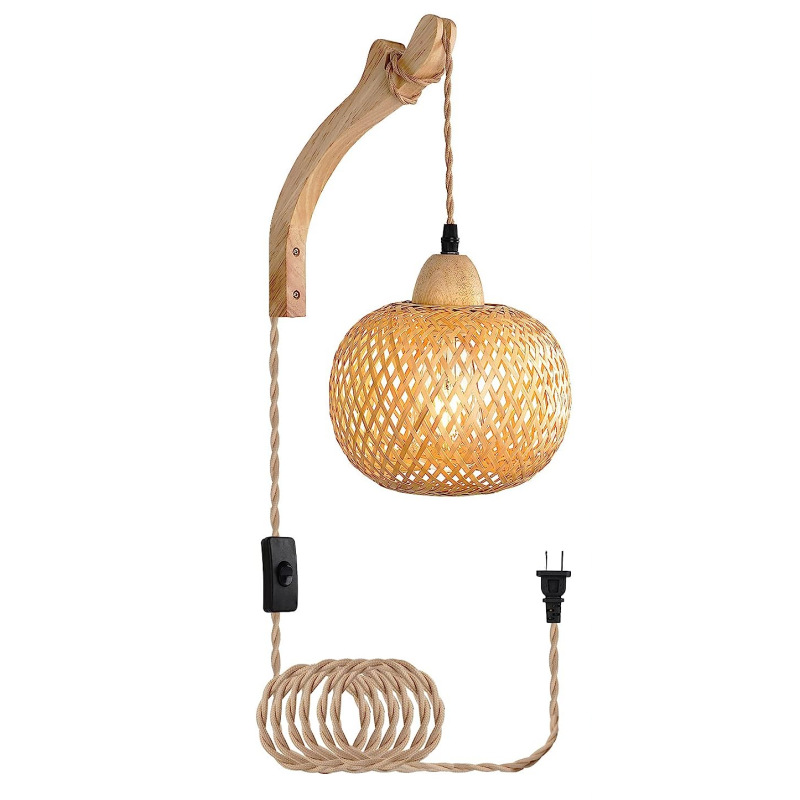 Bamboo Wall Lamp(Style-1)-Bamboo Weaving