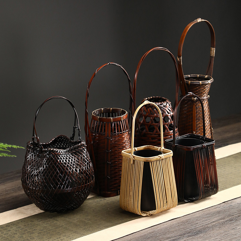 Handcrafted Bamboo Flower Basket