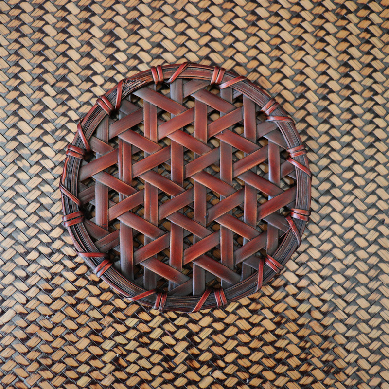Bamboo Woven Old Coaster 11cm