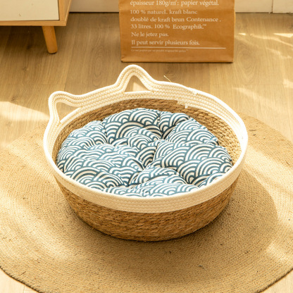 Straw Cat Nest-Bamboo Weaving