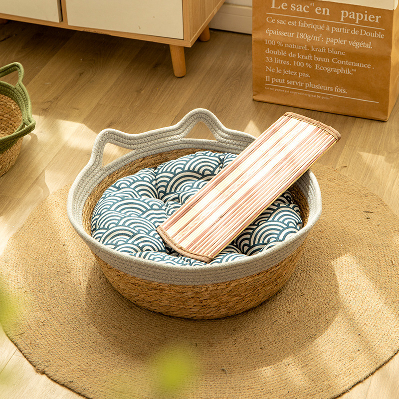 Straw Cat Nest-Bamboo Weaving