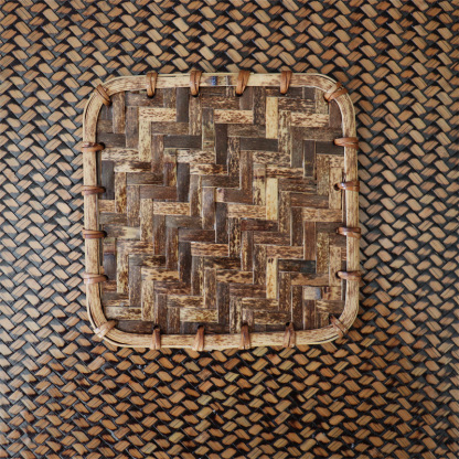Purple Bamboo Square Coaster