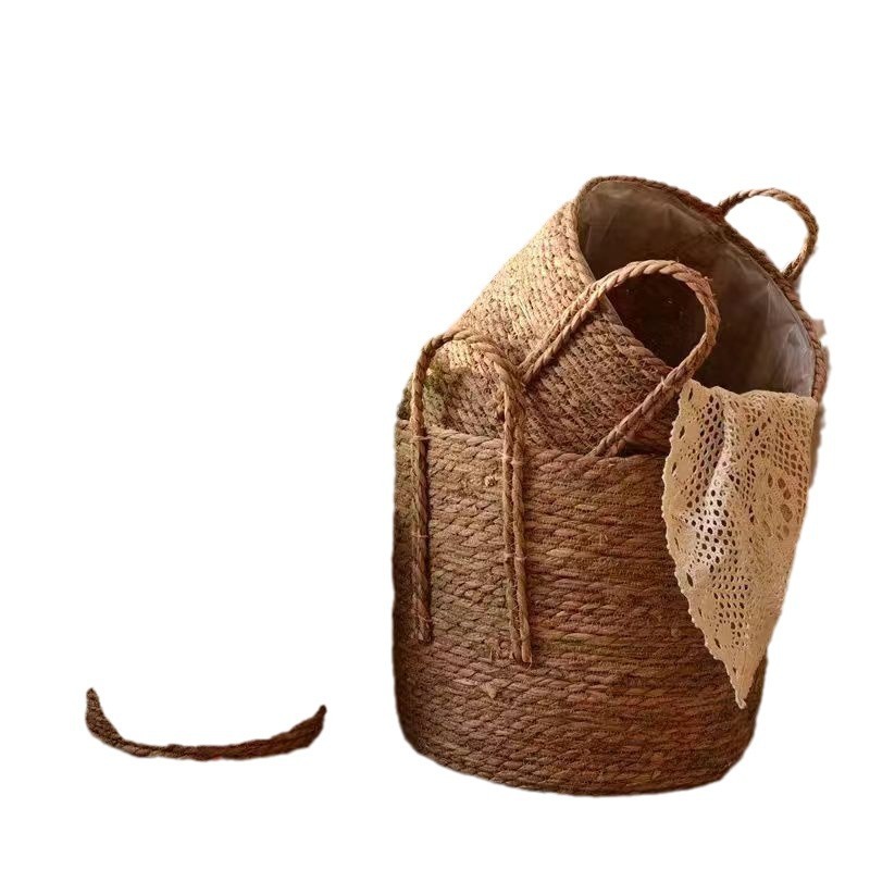 Straw Flowerpot-Bamboo Weaving