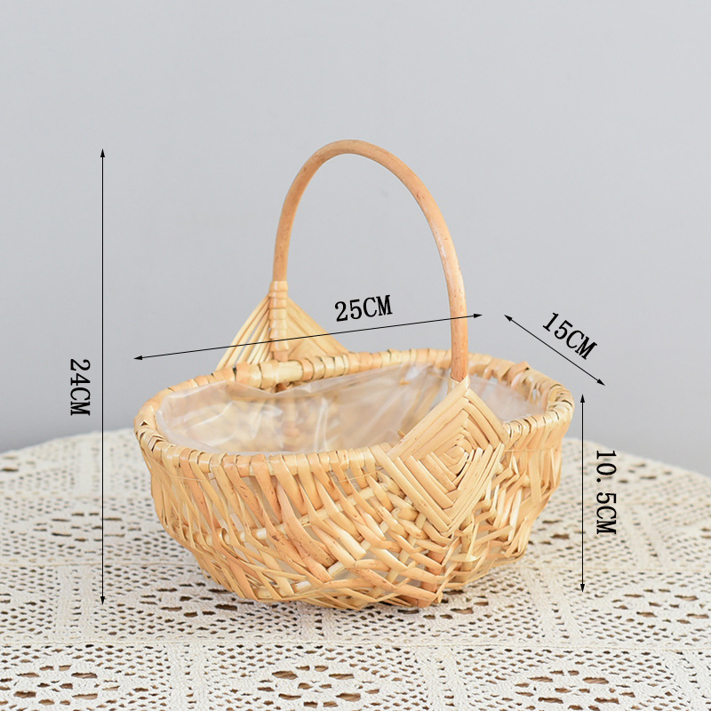 Peeling classical half Willow flower basket small size