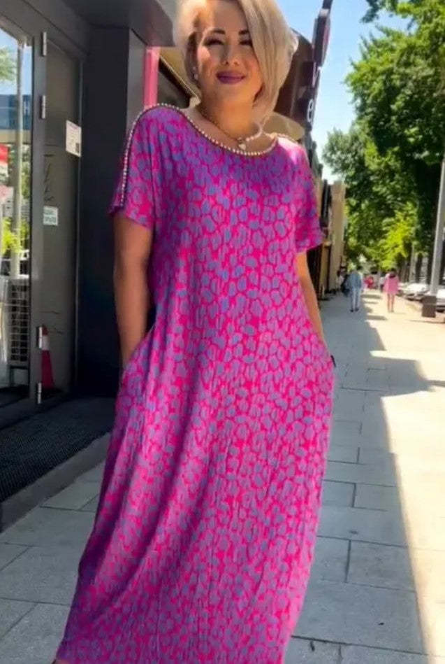 Fashionable plus-size Print Dress