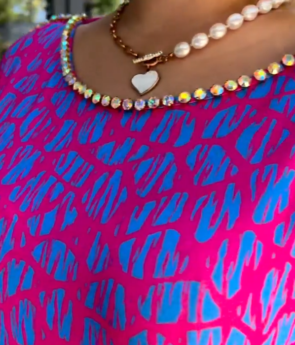 Fashionable plus-size Print Dress