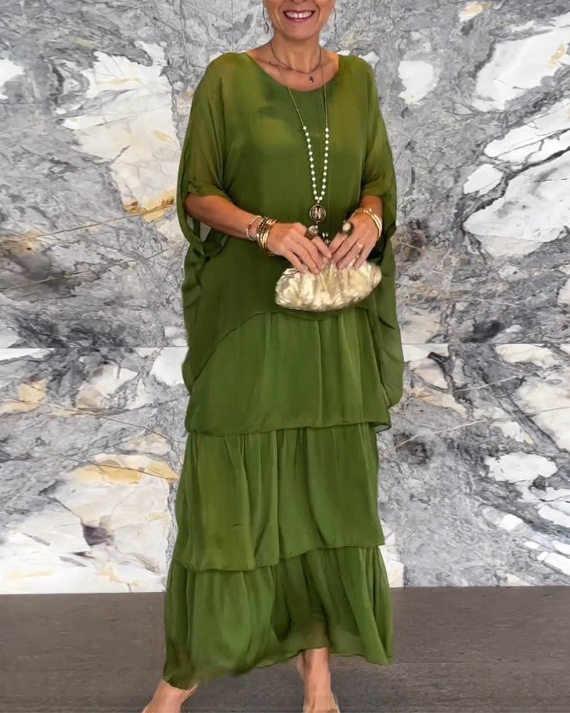 (2024 New Summer New Fashion) ARTISTIC STYLE CHIFFON LOOSE DRESS ✨BUY