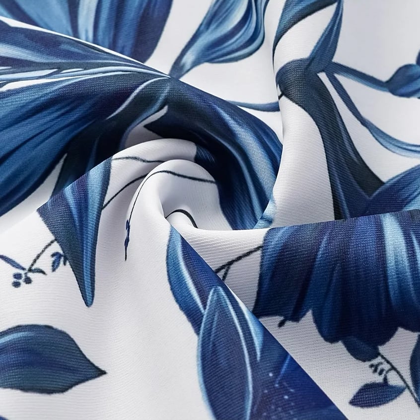 V Neck Ruffle Lace Up Printed One Piece Swimsuit and Skirt