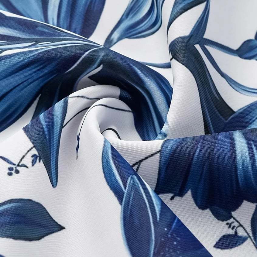 V Neck Ruffle Lace Up Printed One Piece Swimsuit and Skirt