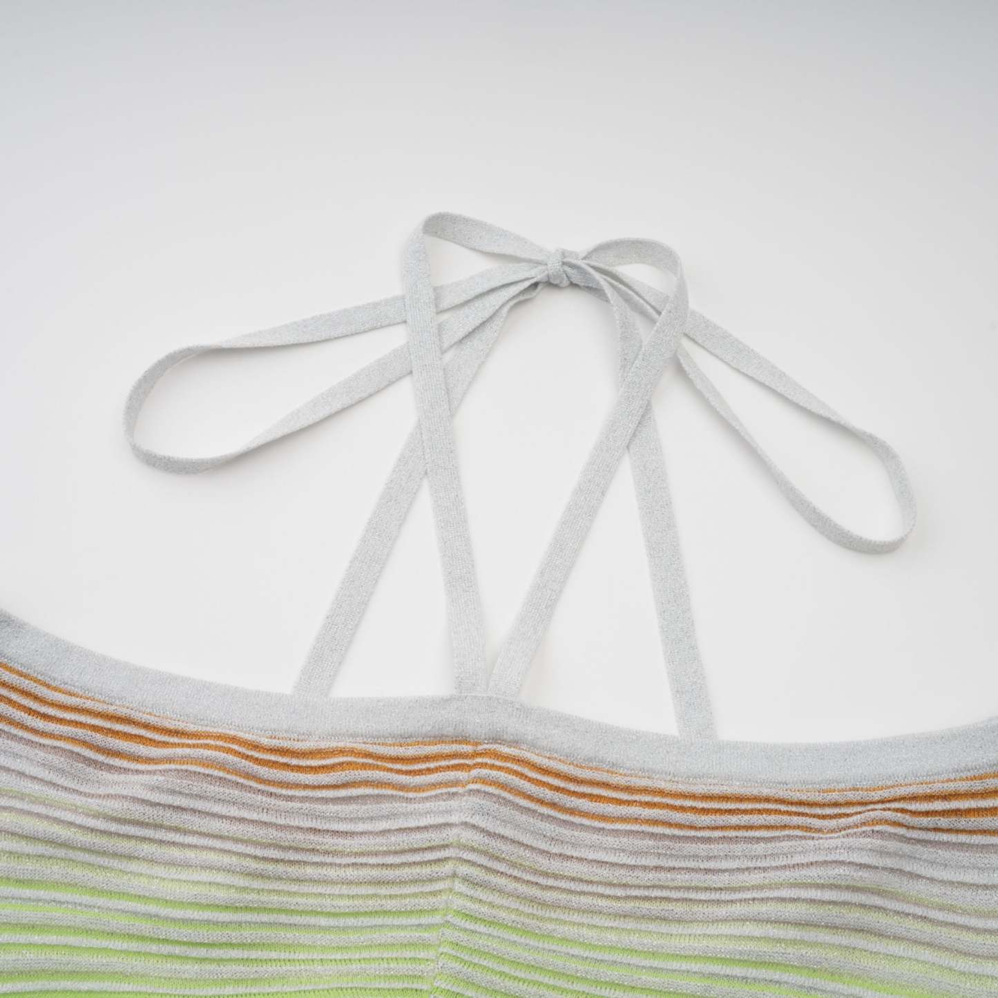 Serelith Metallic Knit Backless Maxi Dress