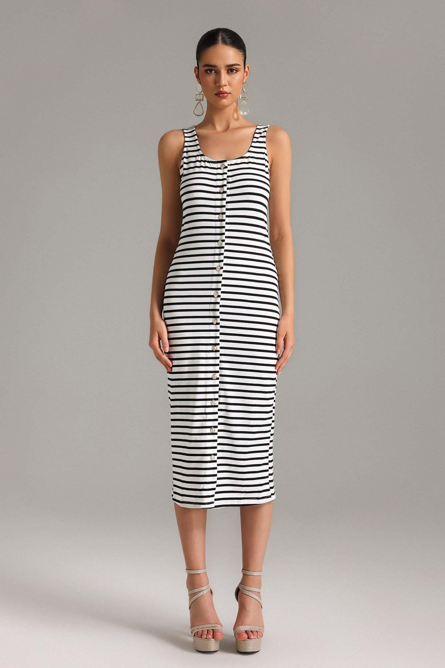 Stripe Midi Dress