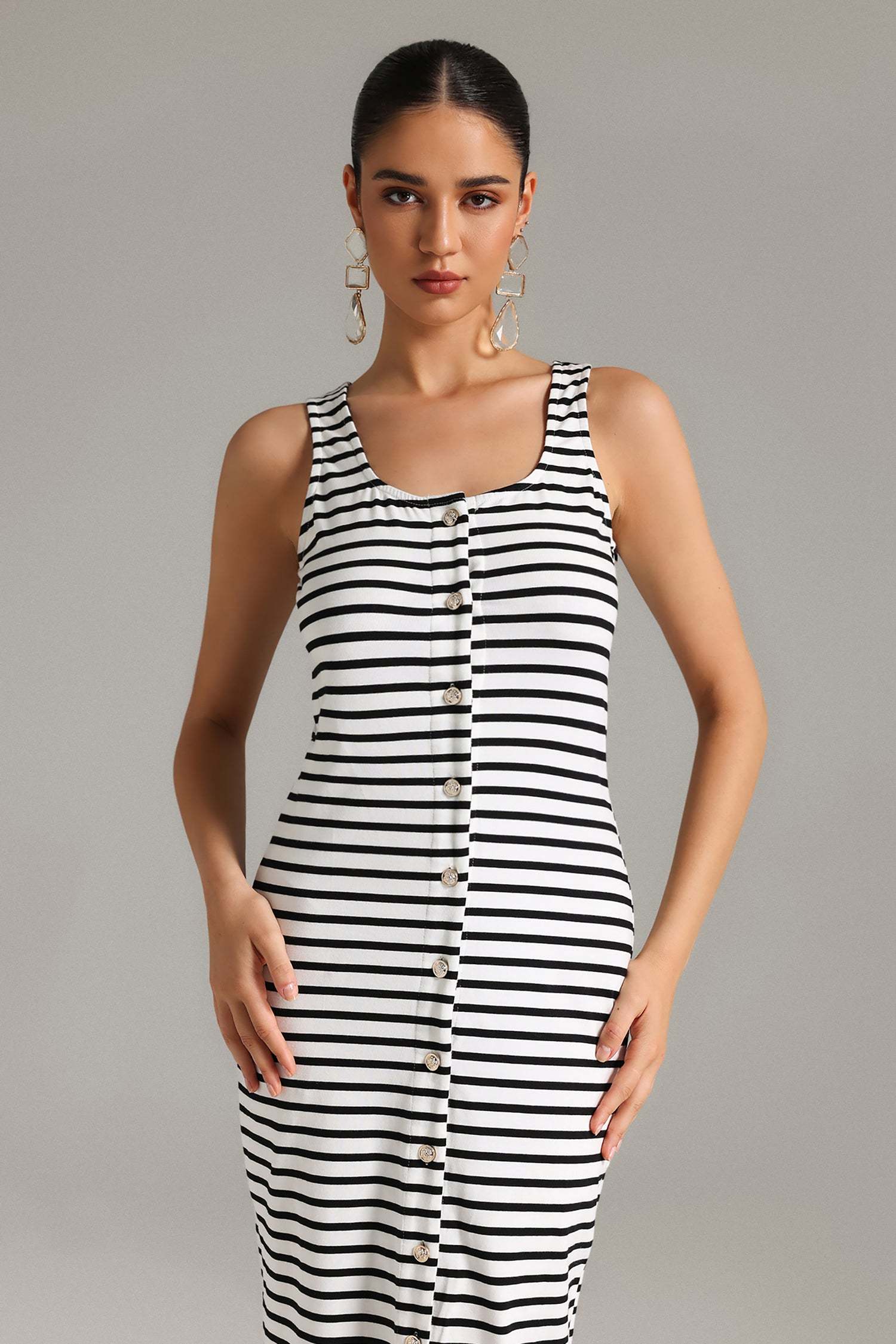 Stripe Midi Dress