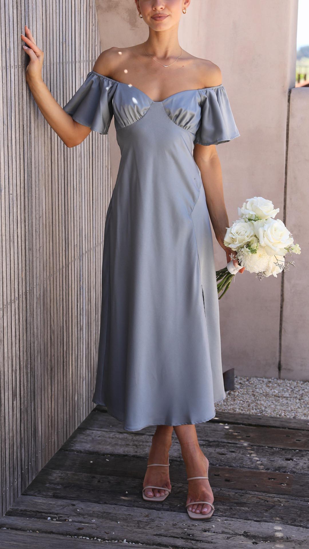 Butterfly Sleeve Off-Shoulder Dress