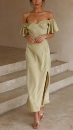 Butterfly Sleeve Off-Shoulder Dress