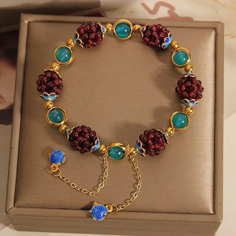 Imperial Garnet Charm Bracelet