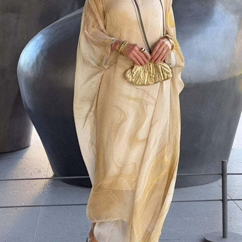 Elegance in chiffon with marbled finish