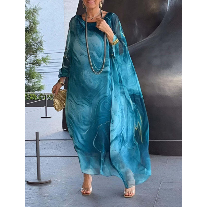 Elegance in chiffon with marbled finish