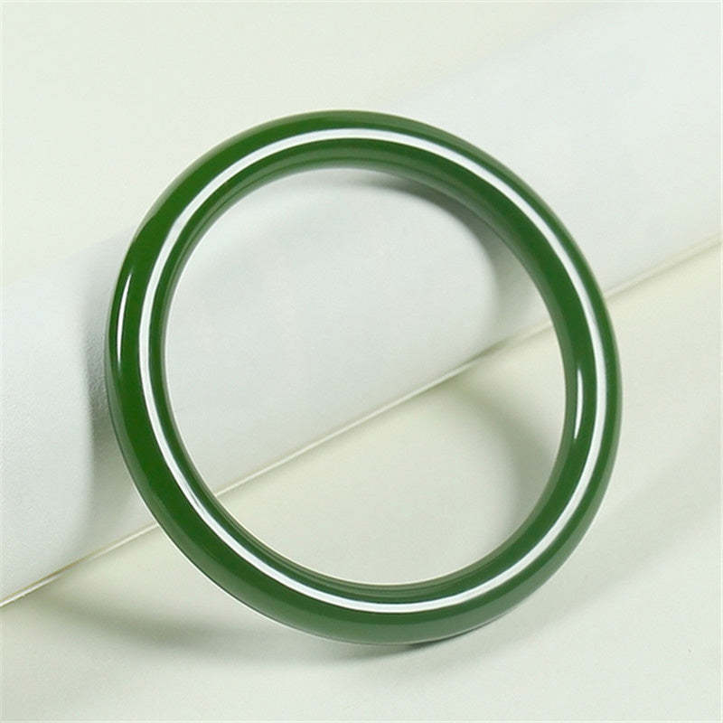 BCyan Jade Longevity Blessing Bangle Bracelet