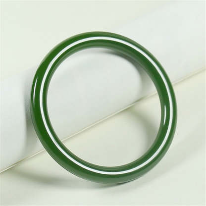 BCyan Jade Longevity Blessing Bangle Bracelet