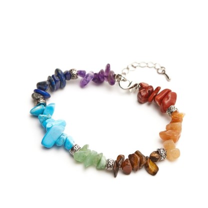 7 Chakra Gemstone Adjustable Bracelet