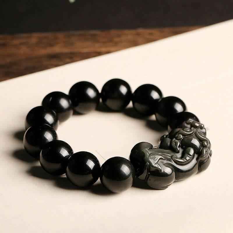 Rainbow Eye Obsidian Pixiu Bracelet