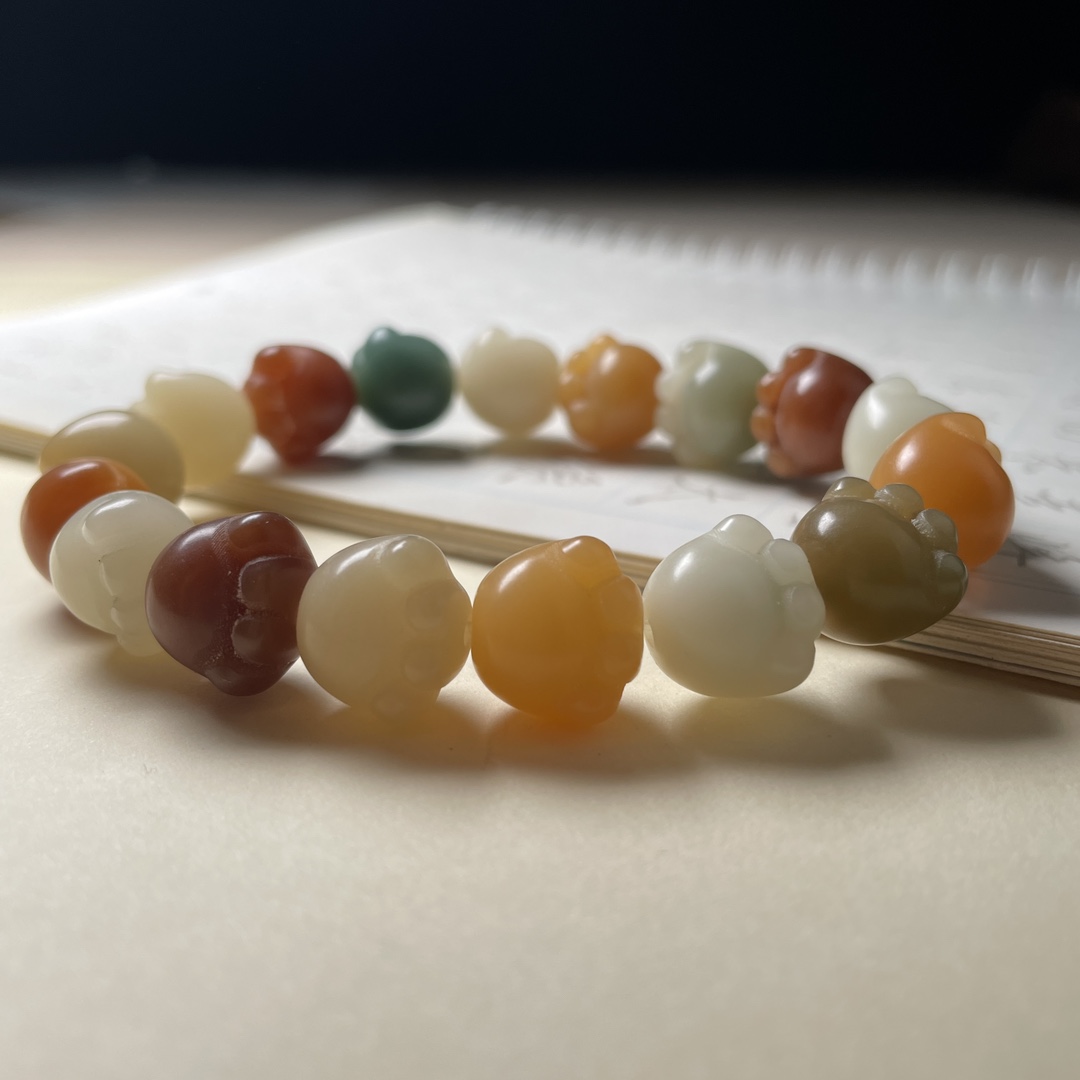 Multilayered Bodhi Seed Cute Cat Paw Calm Harmony Bracelet