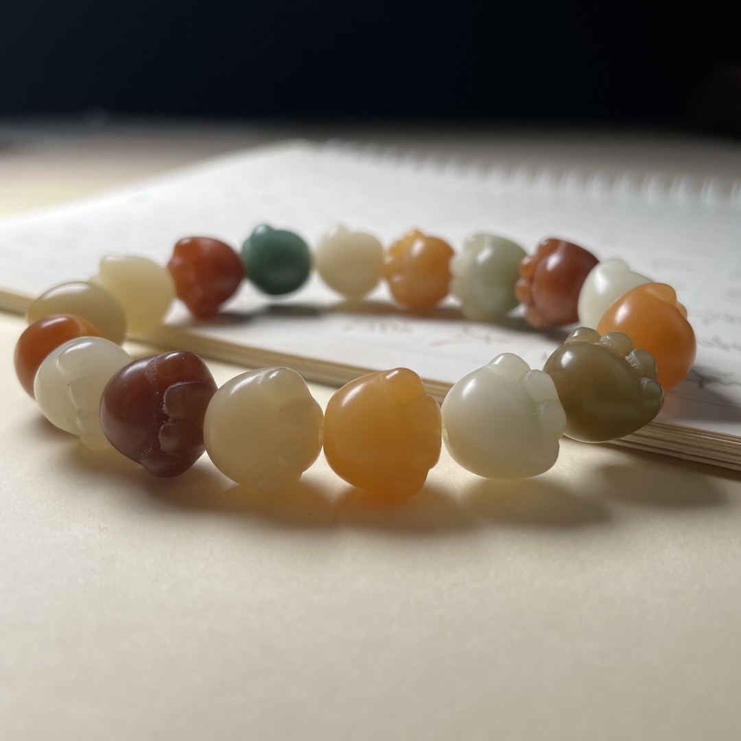 Multilayered Bodhi Seed Cute Cat Paw Calm Harmony Bracelet