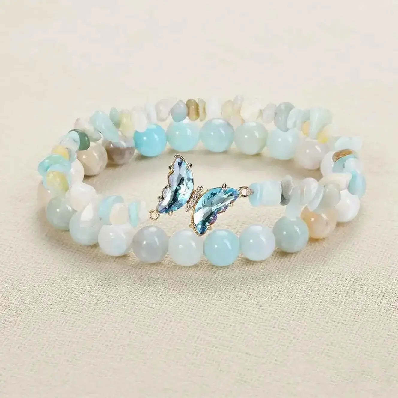 Love & Healing Butterfly Crystal Bracelet