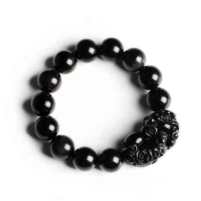 Rainbow Eye Obsidian Pixiu Bracelet