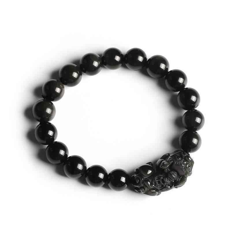 Rainbow Eye Obsidian Pixiu Bracelet