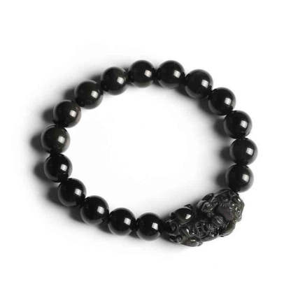Rainbow Eye Obsidian Pixiu Bracelet