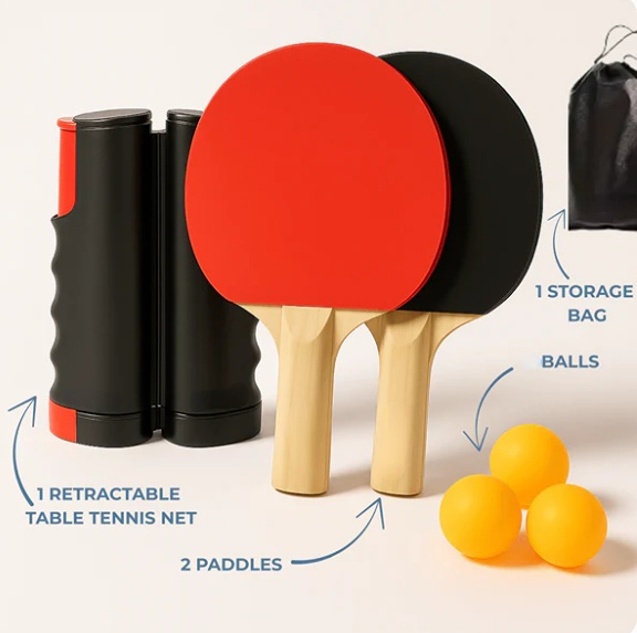 Portable Table Tennis Set