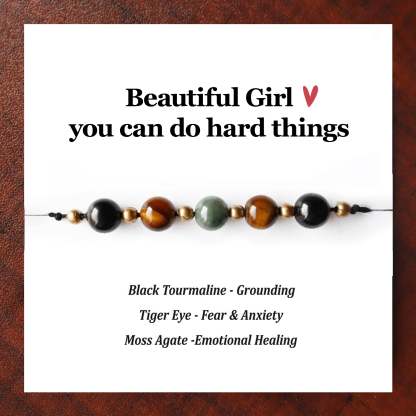 Courage and Strength Crystal Bracelet