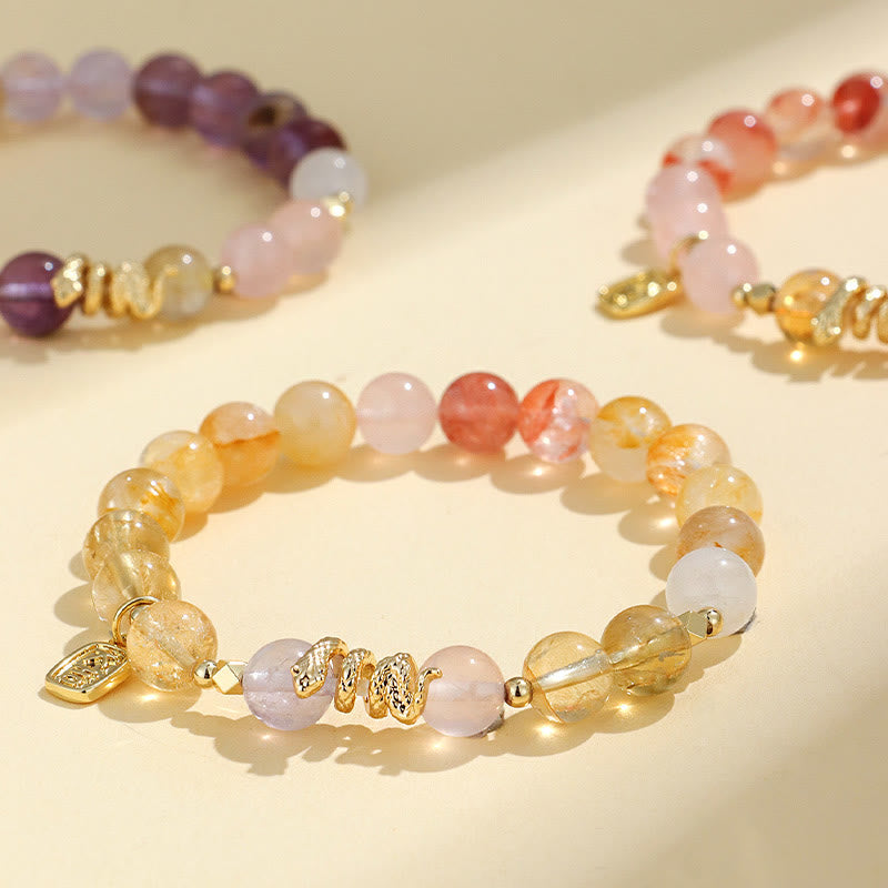 Various Crystal Snake Lucky Bracelet