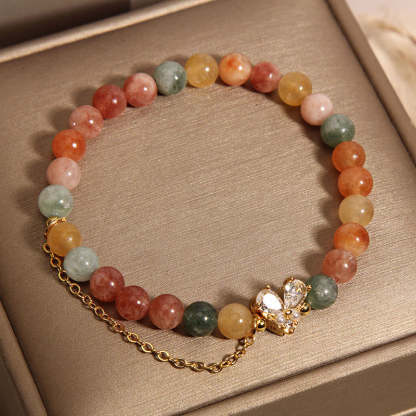 Citrine Green Crystal Bracelet