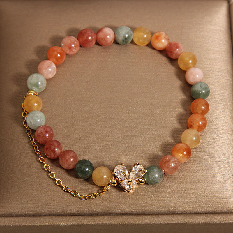Citrine Green Crystal Bracelet