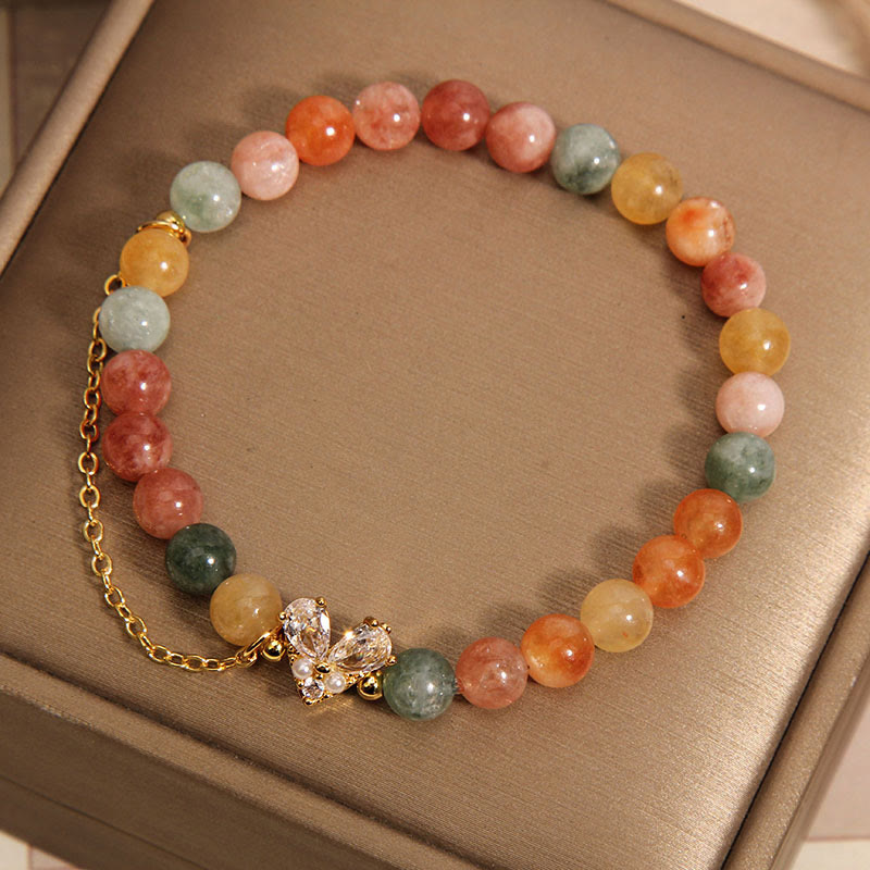 Citrine Green Crystal Bracelet