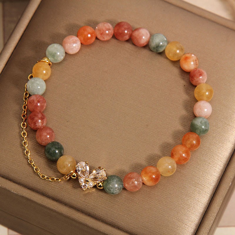 Citrine Green Crystal Bracelet