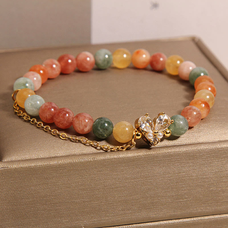 Citrine Green Crystal Bracelet