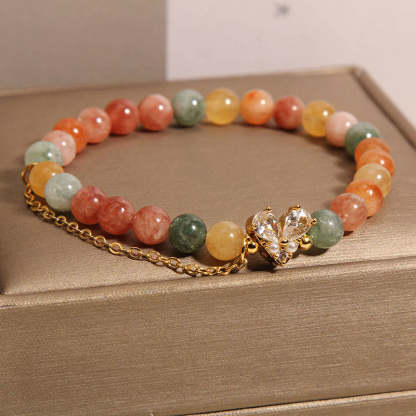 Citrine Green Crystal Bracelet