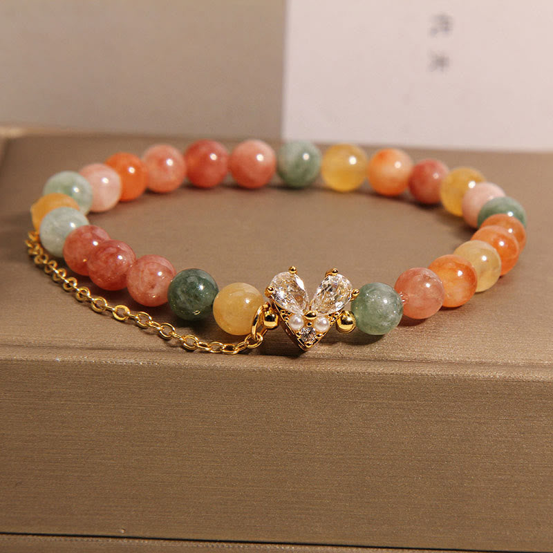 Citrine Green Crystal Bracelet
