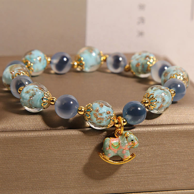 Candy Agate Horse Bracelet