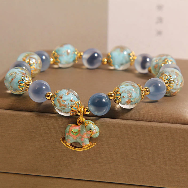 Candy Agate Horse Bracelet