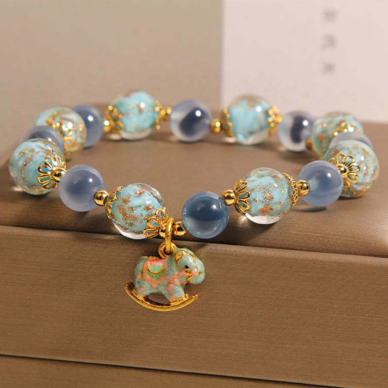 Candy Agate Horse Bracelet
