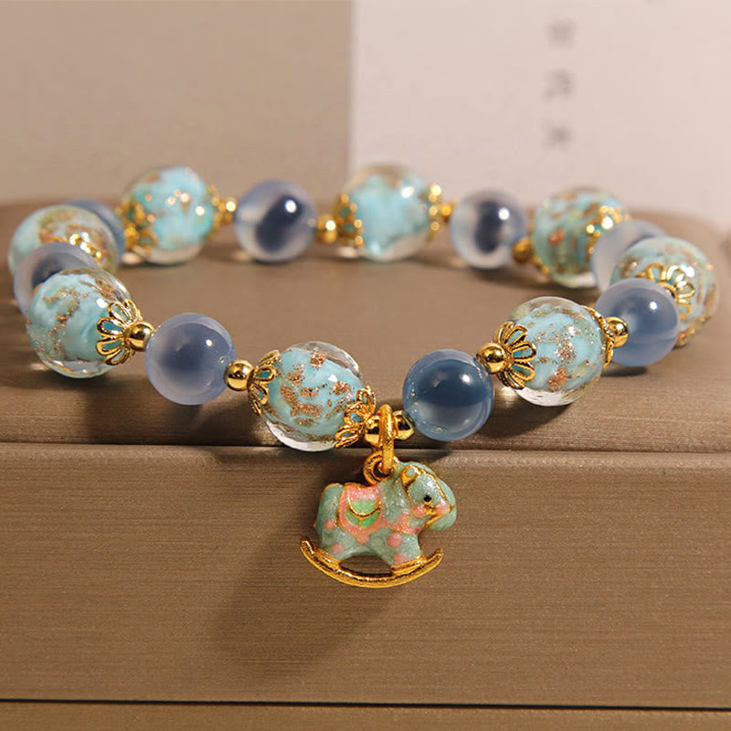Candy Agate Horse Bracelet