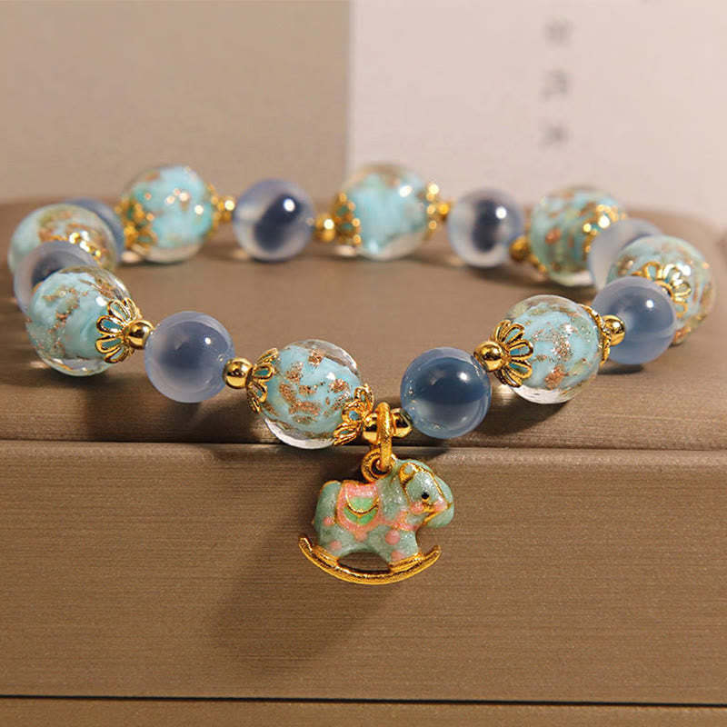 Candy Agate Horse Bracelet